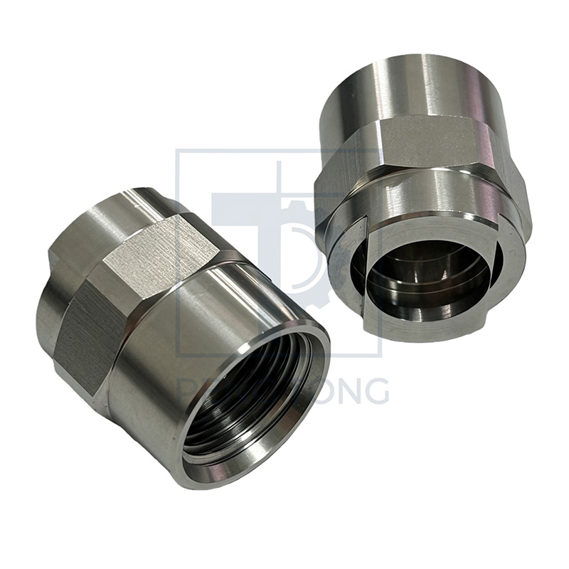 Stainless Steel Hydraulic Adapter, High Precision CNC Machined Threaded Parts