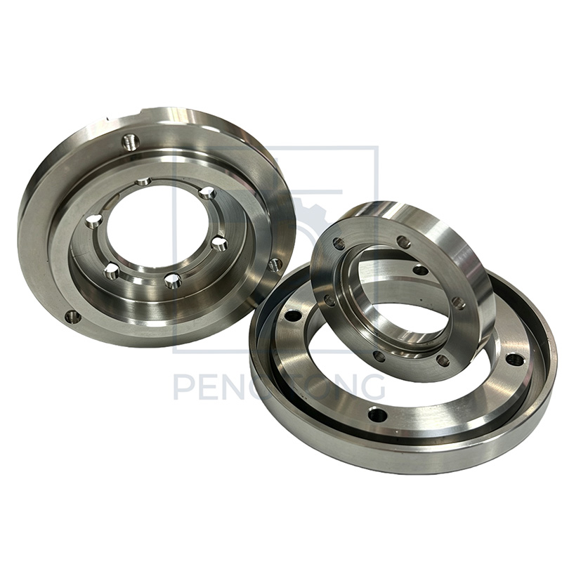 CNC Lathe Turning Stainless Steel Flange, Custom Machining Round Flange Parts