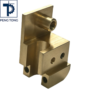 High Precision Brass CNC Machined Block with Internal Threads