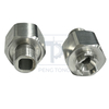 Custom CNC Turned Aluminum Fitting with Male Thread & Clamping Bore