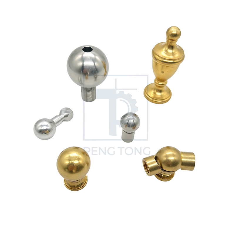 Tailored CNC Milled Brass Finials and Stainless Steel Drawer Pulls -Industrial Grade Finish Machining