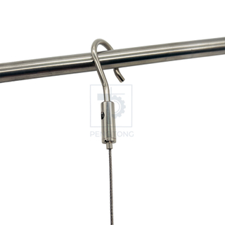 Portable Copper Cable Gripper with Hook for Sliding Rod Hanging Mobile Devices.