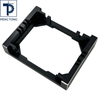 Black Anodized CNC Machined Aluminum Frame with Edge Cutouts