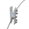 Dual Slot Wire Rope Gripper for Acrylic & Glass Picture Frame Display Hanging
