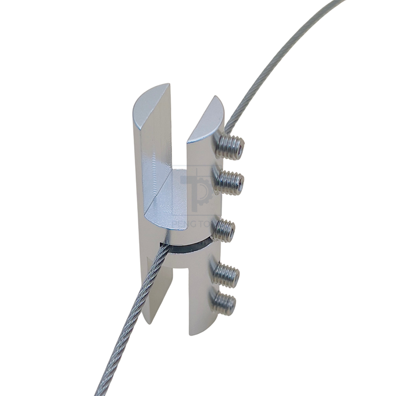 Dual Slot Wire Rope Gripper for Acrylic & Glass Picture Frame Display Hanging