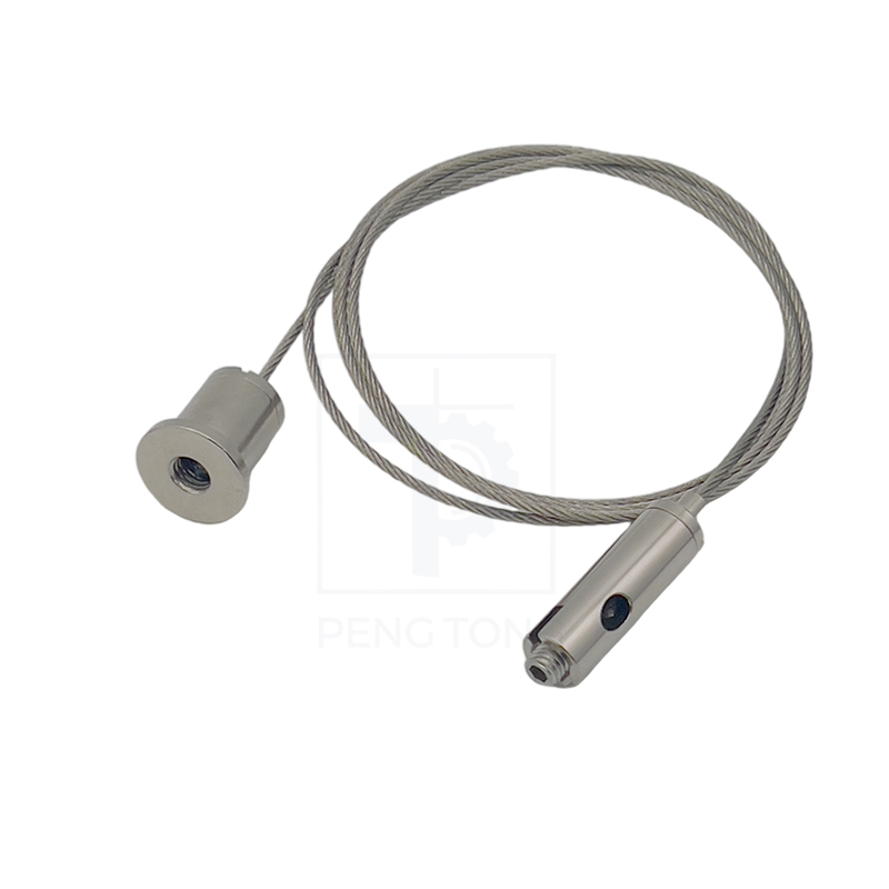 Customizable Polished Chrome Self-Locking Cable Gripper for LED Track Light Suspension