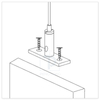 Portable Copper Cable Gripper Display Board Hanging Clip with Fixing Screws Provided