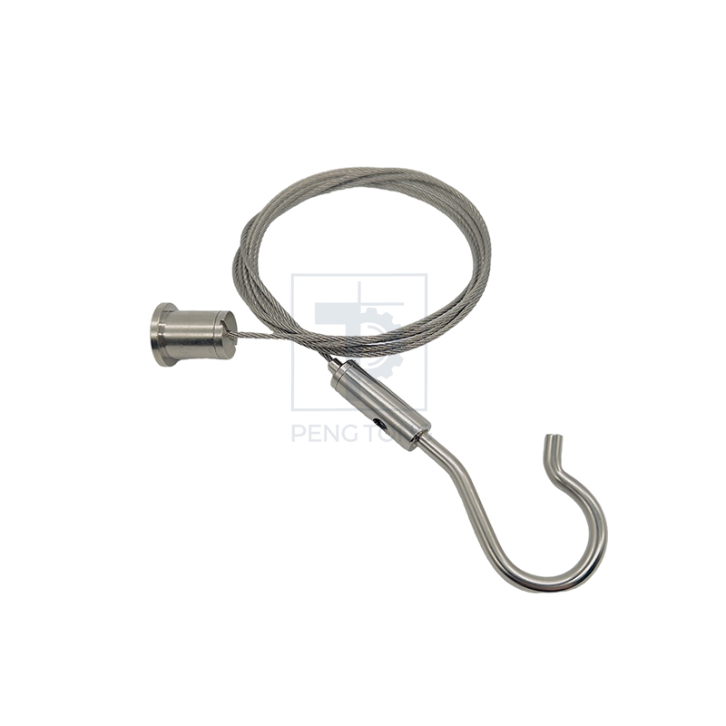 Portable Copper Cable Gripper with Hook for Sliding Rod Hanging Mobile Devices.