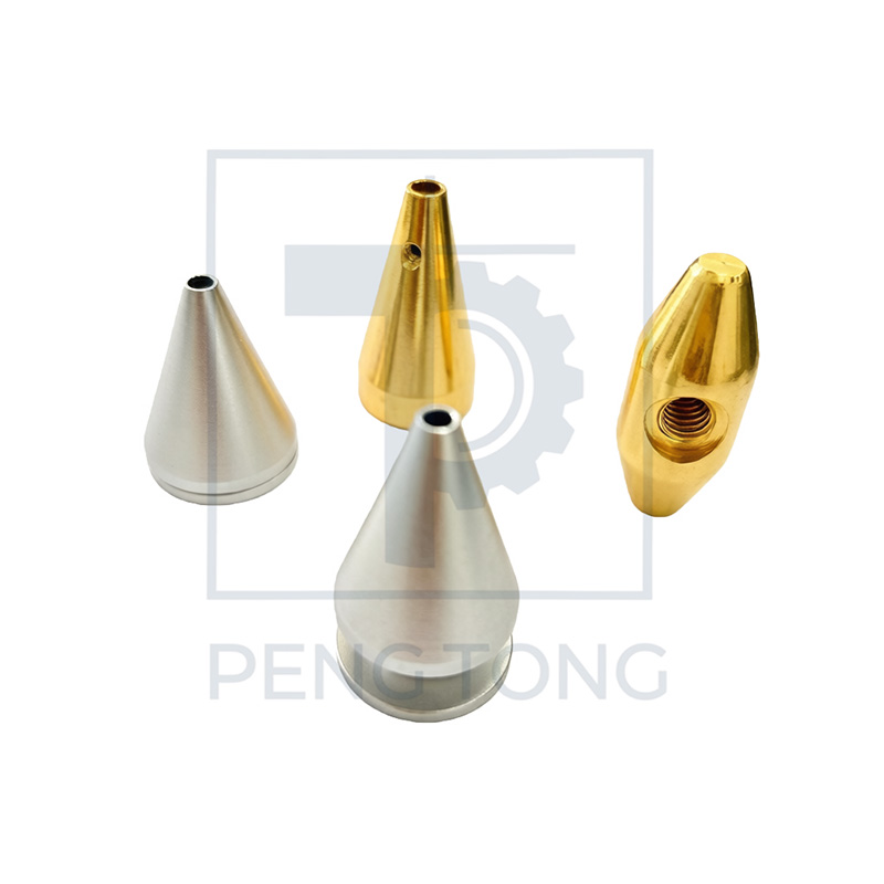Aesthetic & Functional Brass/Aluminum Conical Cap with Custom CNC Milling for Decorative Use