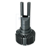 Precision 5-Axis CNC Turned Aluminum Heat Sink Component with Fork End