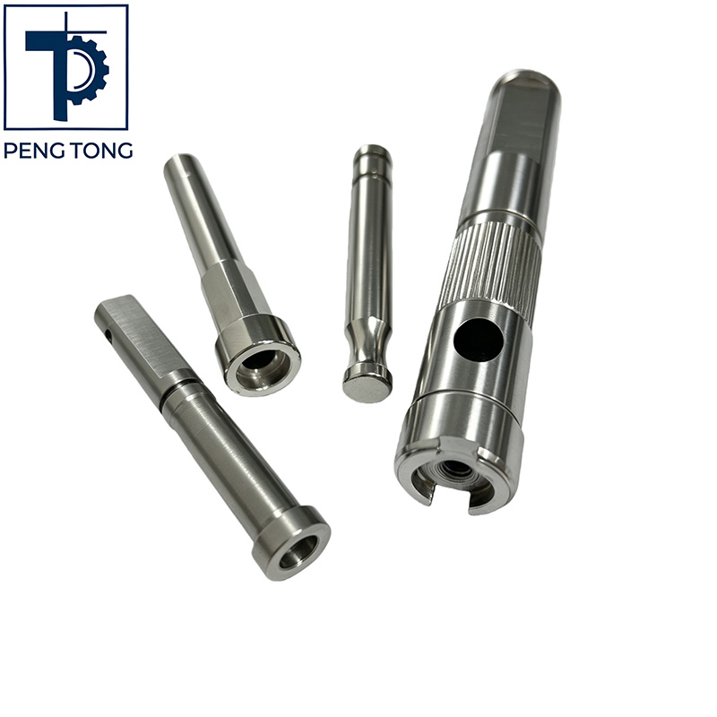 Custom Stainless Steel CNC Machined Component with C-Clip Grooves