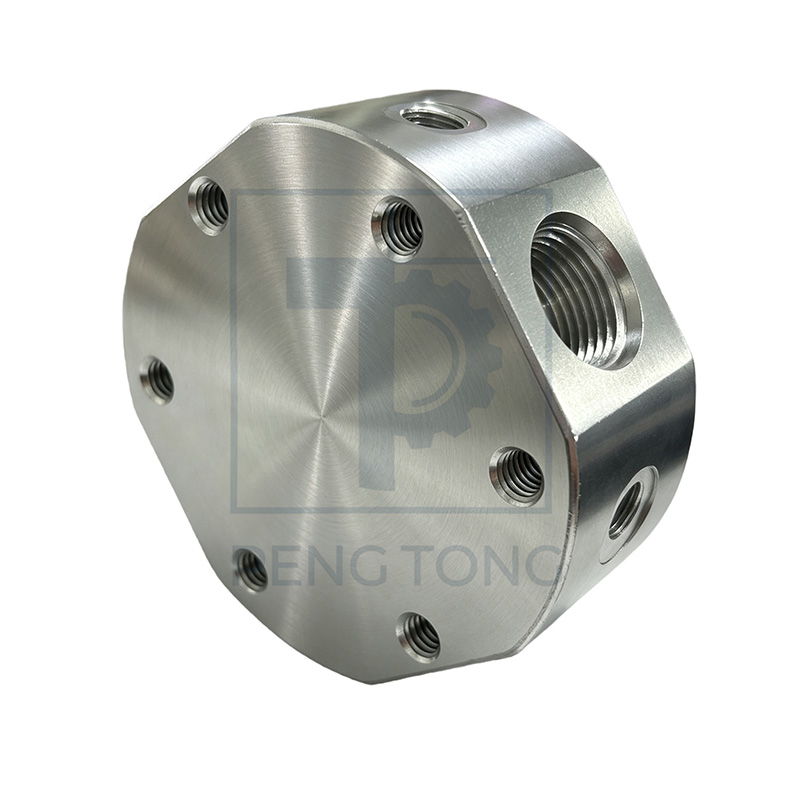 Precision CNC Custom Machining Aluminum Alloy Manifold Block