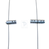 Dual Slot Wire Rope Gripper for Acrylic & Glass Picture Frame Display Hanging