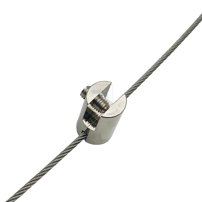 Adjustable Double-End Wire Rope Gripper for Gallery Artwork & Retail Sign Suspension
