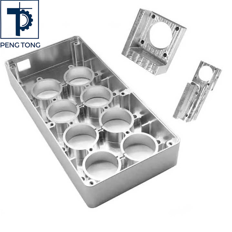 Black Anodized CNC Machined Aluminum Frame with Edge Cutouts