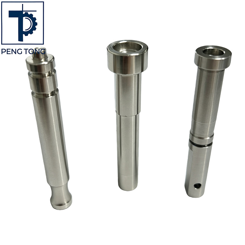 Custom Stainless Steel CNC Machined Component with C-Clip Grooves