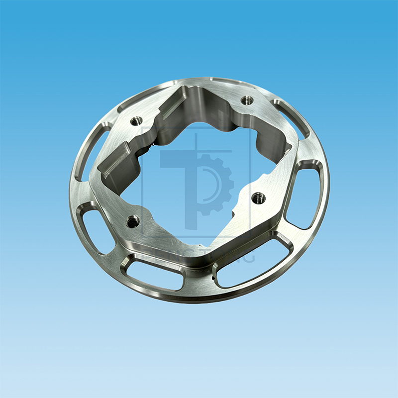 Custom CNC Machining Aluminum Flange Plate & Knob Set Precision Metal Machining