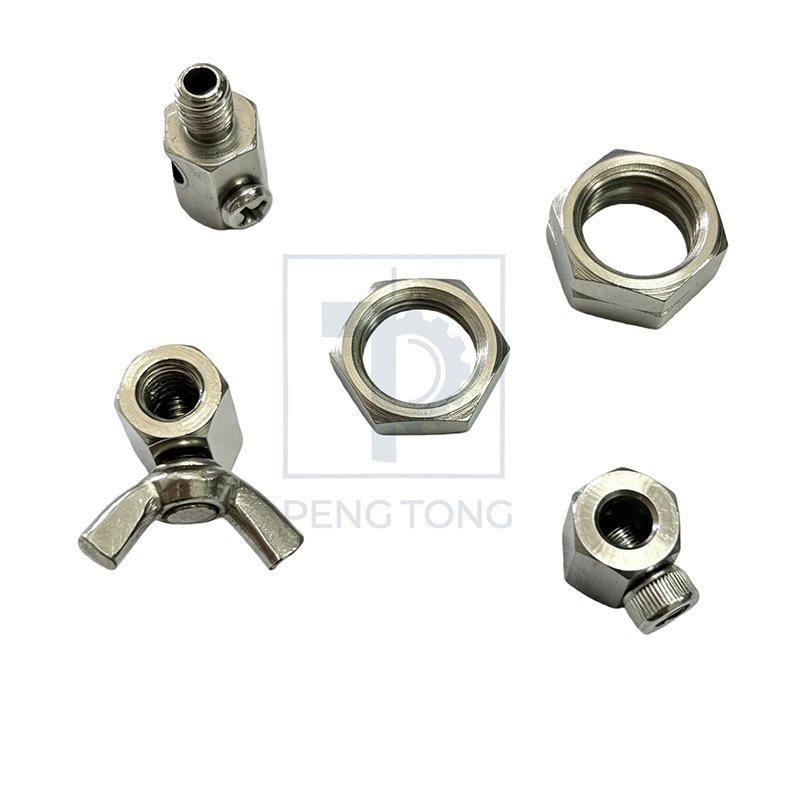 Precision CNC Milled Stainless Steel & Iron Hexagonal Threaded Fastener Components