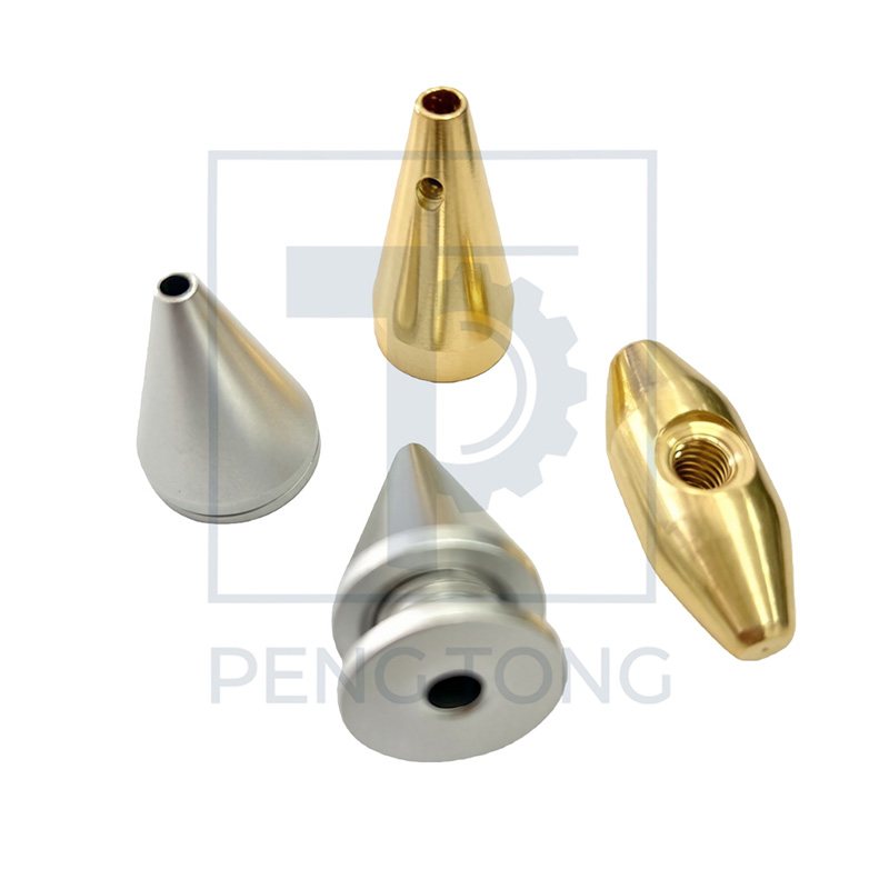 Aesthetic & Functional Brass/Aluminum Conical Cap with Custom CNC Milling for Decorative Use