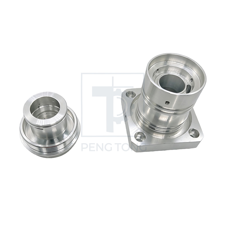 Custom CNC Milling Machining Aluminum Square Flange Sleeve Precision Parts