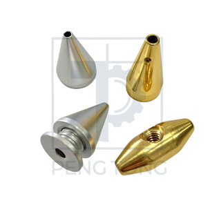 Aesthetic & Functional Brass/Aluminum Conical Cap with Custom CNC Milling for Decorative Use