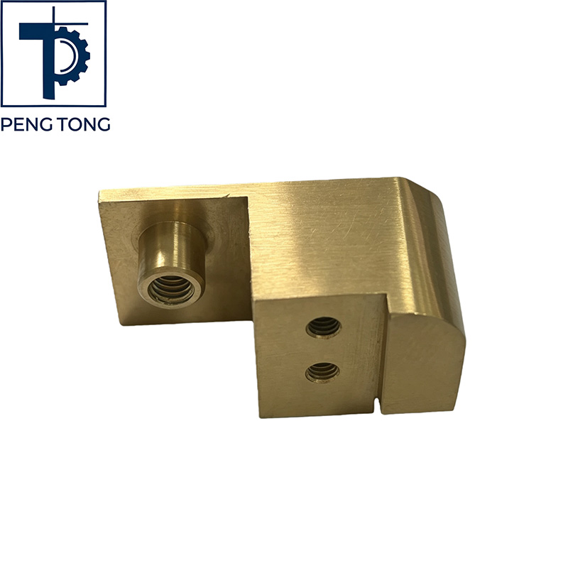 High Precision Brass CNC Machined Block with Internal Threads