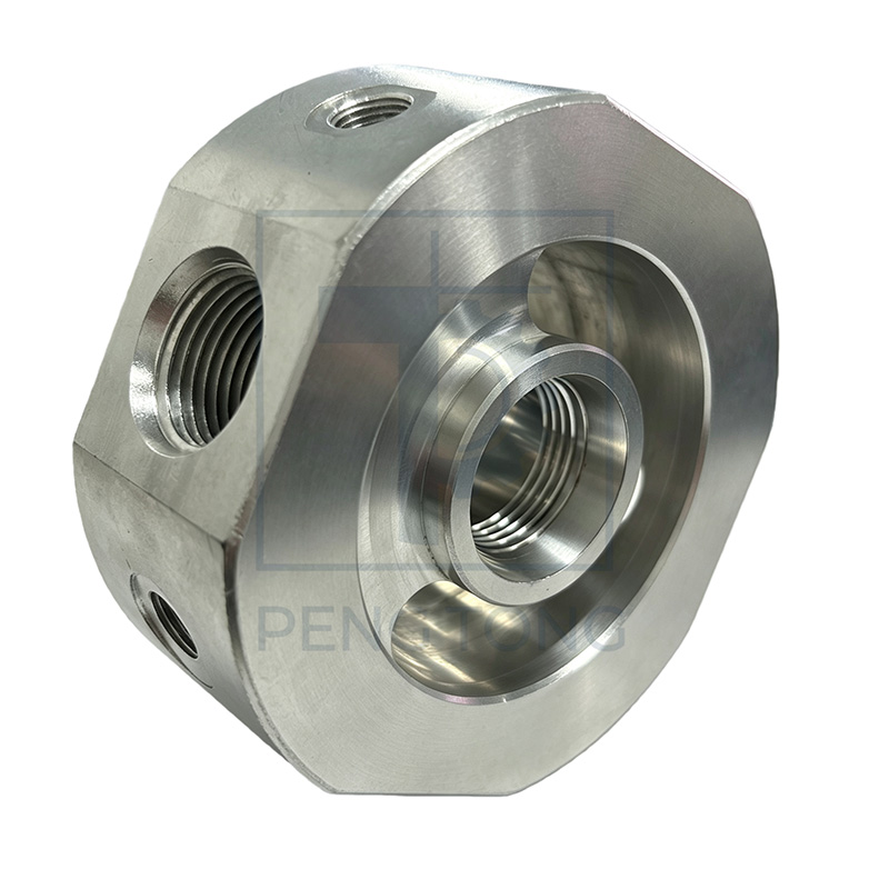 Precision CNC Custom Machining Aluminum Alloy Manifold Block