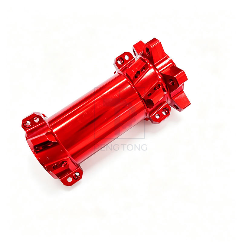 OEM/ODM Custom CNC Machining Services - Anodized Red Aluminum Hub