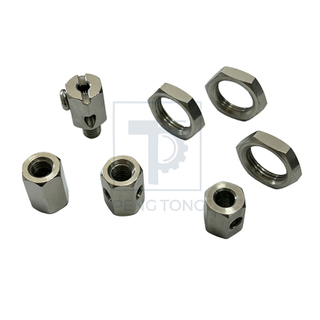 Precision CNC Milled Stainless Steel & Iron Hexagonal Threaded Fastener Components