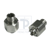 Custom CNC Turned Aluminum Fitting with Male Thread & Clamping Bore