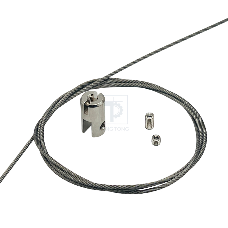 Adjustable Double-End Wire Rope Gripper for Gallery Artwork & Retail Sign Suspension