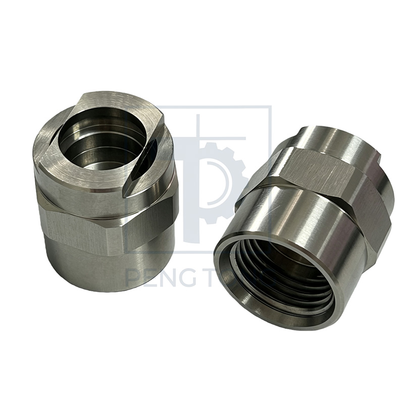 Stainless Steel Hydraulic Adapter, High Precision CNC Machined Threaded Parts