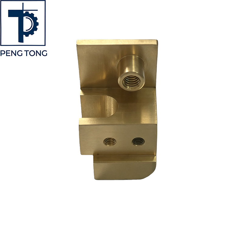 High Precision Brass CNC Machined Block with Internal Threads