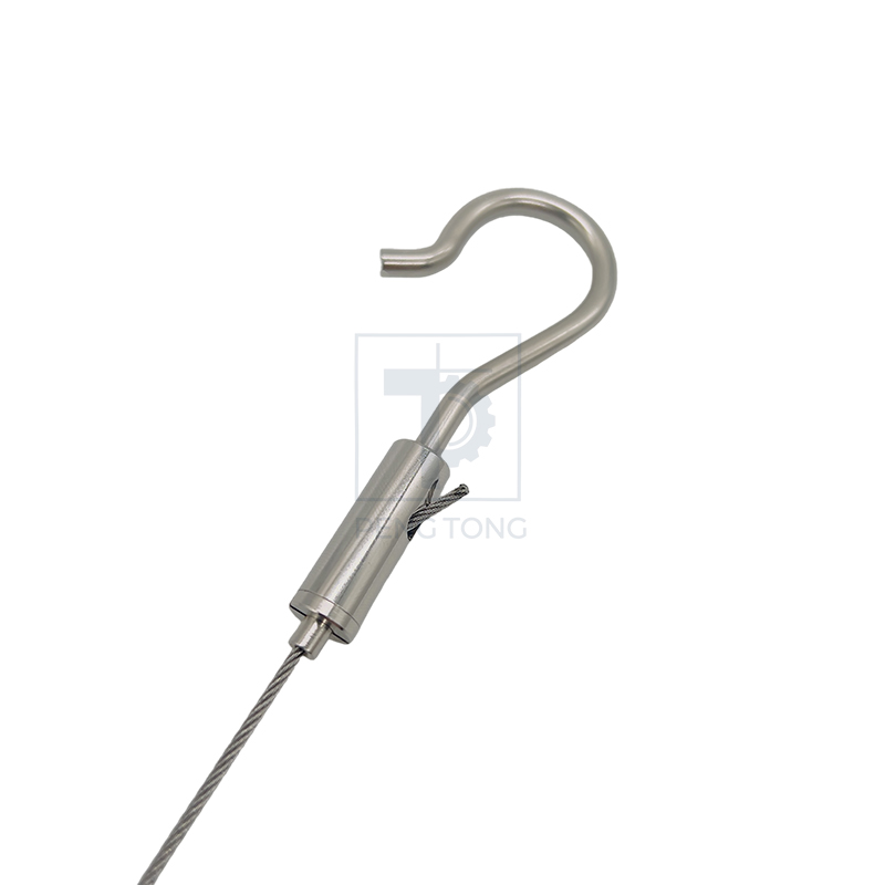 Portable Copper Cable Gripper with Hook for Sliding Rod Hanging Mobile Devices.