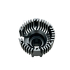 Precision 5-Axis CNC Turned Aluminum Heat Sink Component with Fork End