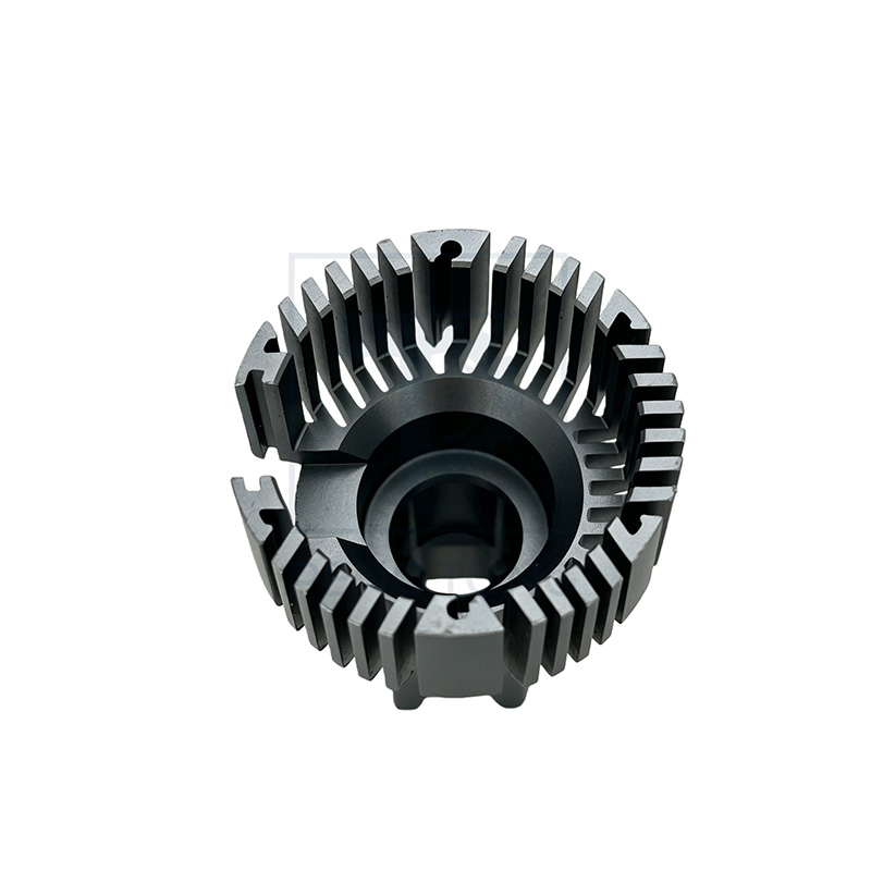 Precision 5-Axis CNC Turned Aluminum Heat Sink Component with Fork End