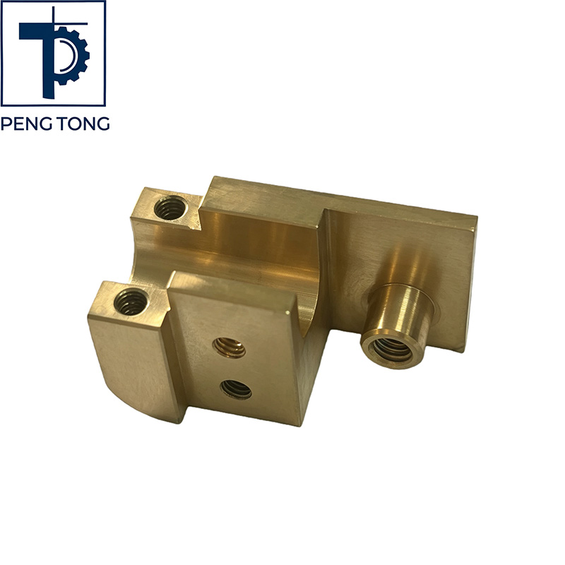 High Precision Brass CNC Machined Block with Internal Threads
