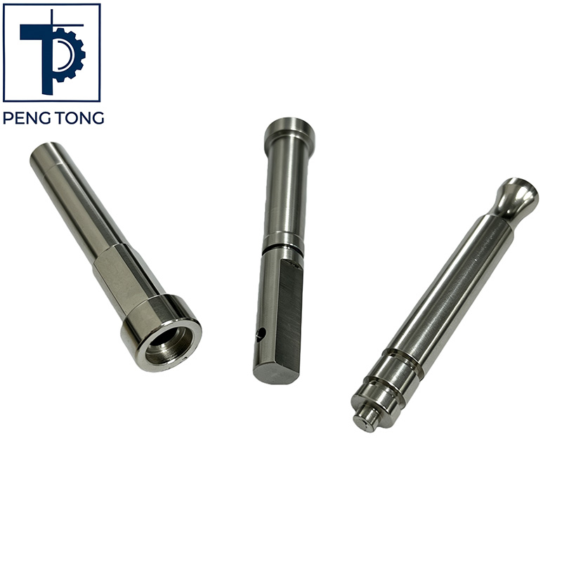Custom Stainless Steel CNC Machined Component with C-Clip Grooves