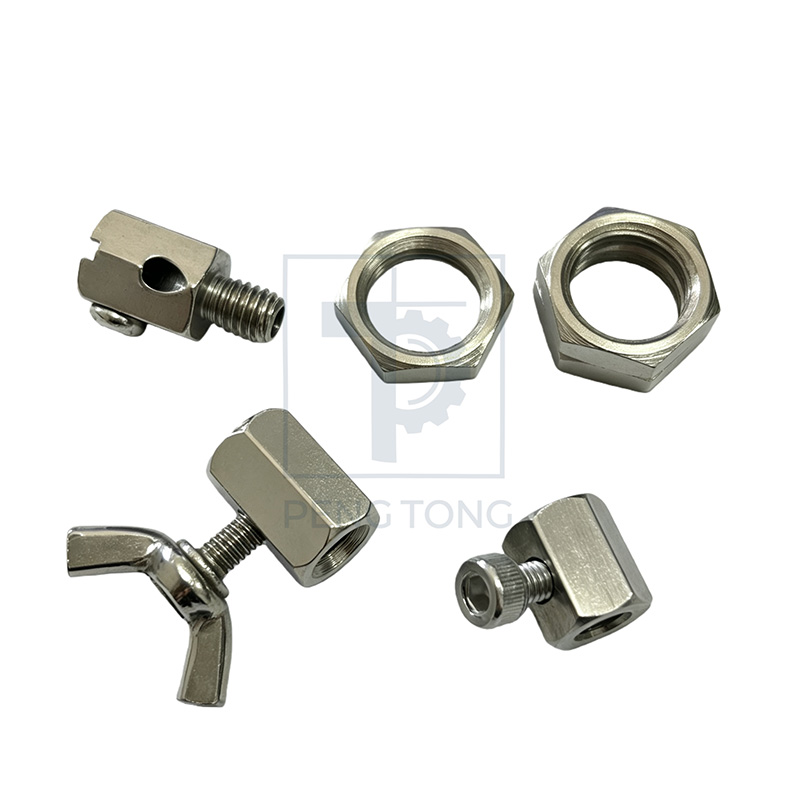 Precision CNC Milled Stainless Steel & Iron Hexagonal Threaded Fastener Components