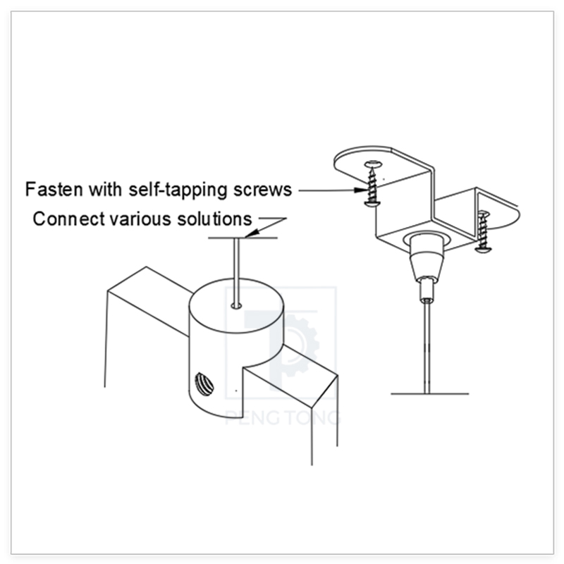 Adjustable Cable Gripper Clamp for Secure Ceiling Mounting