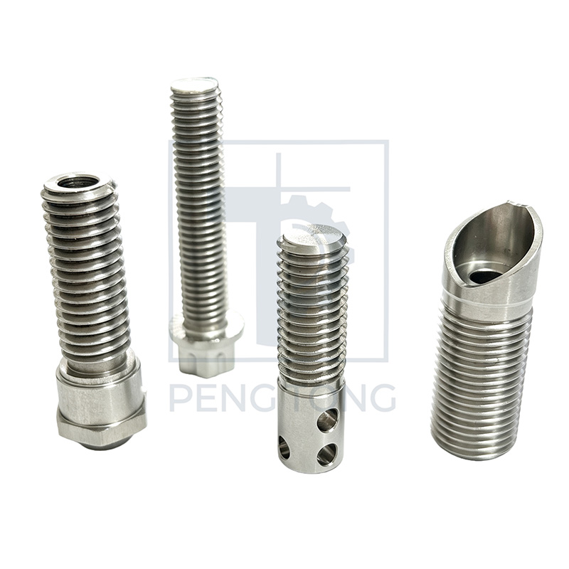 Precision CNC Machining Stainless Steel Threaded Bolts, Multi-Hole Threaded Connector Hardware Parts