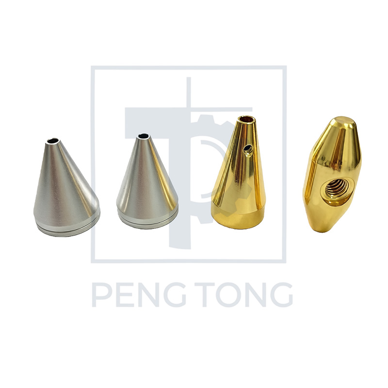 Aesthetic & Functional Brass/Aluminum Conical Cap with Custom CNC Milling for Decorative Use