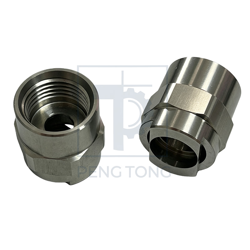Stainless Steel Hydraulic Adapter, High Precision CNC Machined Threaded Parts