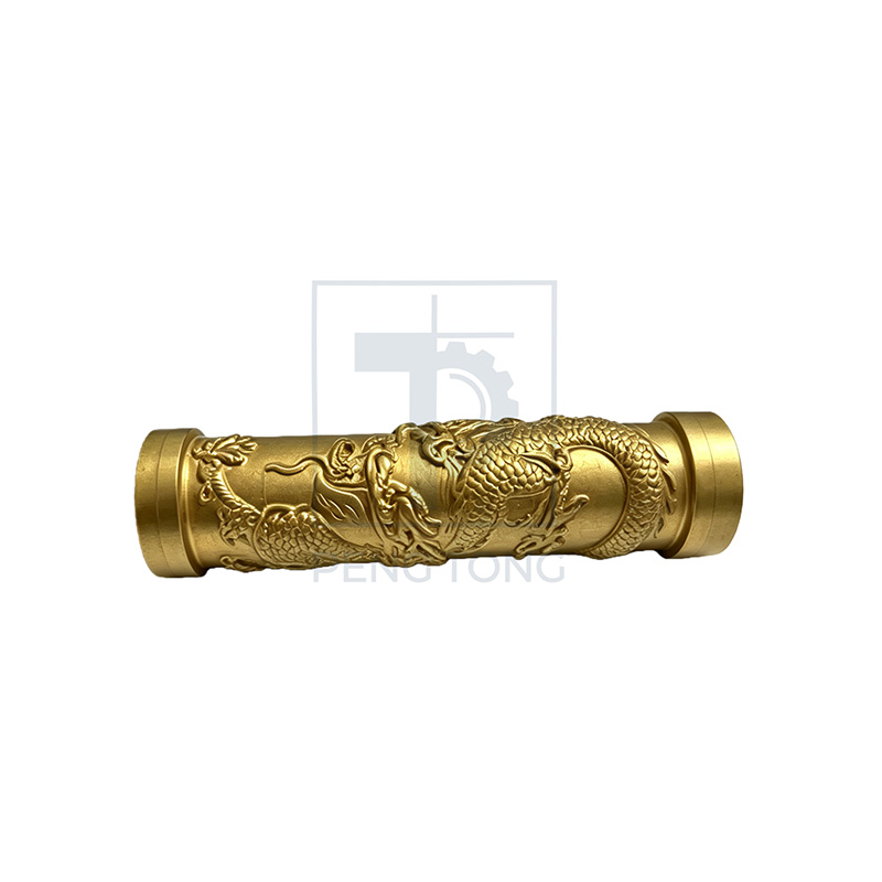 Detailed Dragon Engraved Brass Rod for Precision Machining Needs