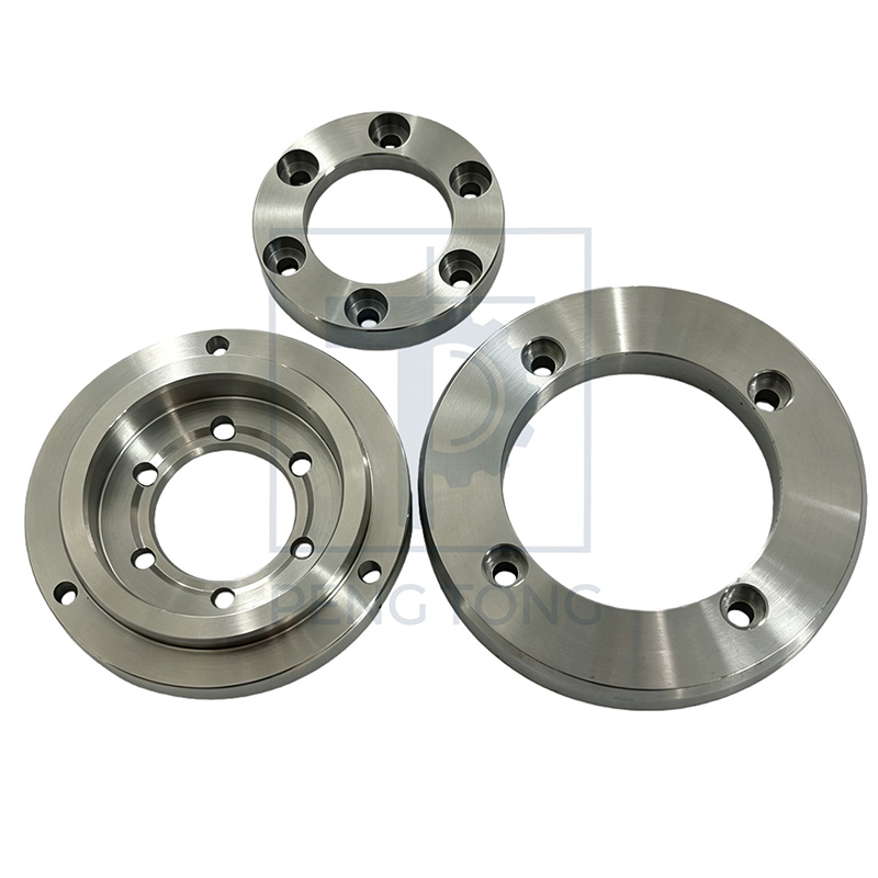 CNC Lathe Turning Stainless Steel Flange, Custom Machining Round Flange Parts