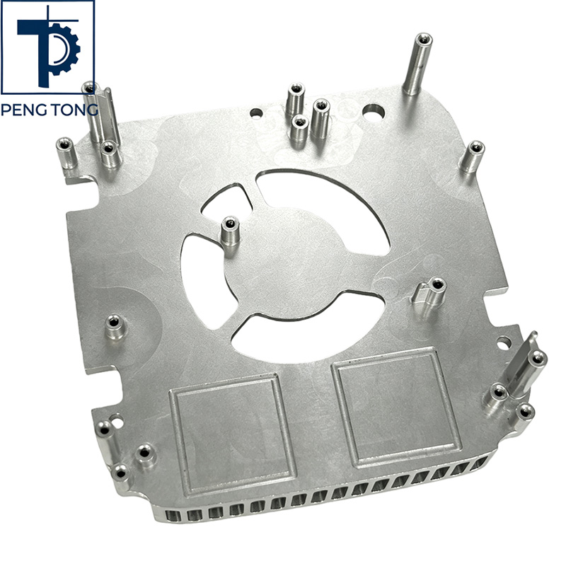 Black Anodized CNC Machined Aluminum Frame with Edge Cutouts