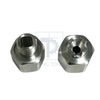 Custom CNC Turned Aluminum Fitting with Male Thread & Clamping Bore