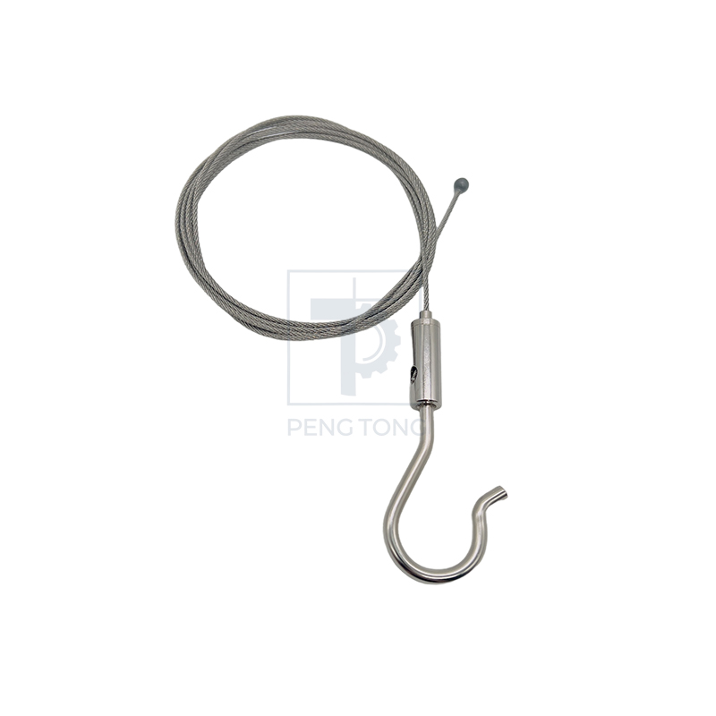 Portable Copper Cable Gripper with Hook for Sliding Rod Hanging Mobile Devices.